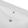 Vynxaria 36"L x 18.03"W White Bathroom Sink Vanity Top Ceramic with 3-Hole 4" Centerset - 3 of 4