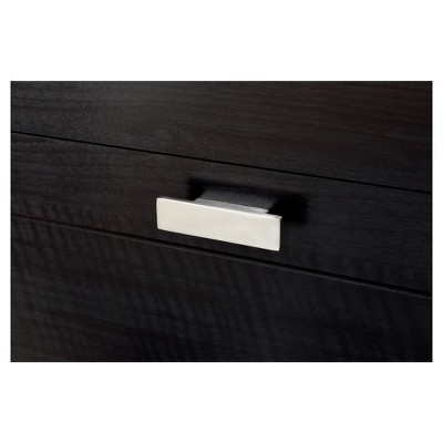 Black Onyx Double Vertical Nursery Dresser with Soft Close Drawer
