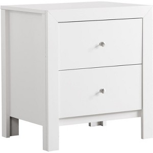 Glory Furniture Burlington 2 Drawer Nightstand in White - 1 of 4