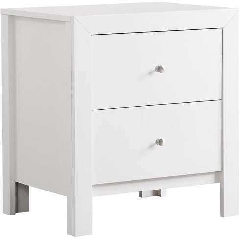 Glory Furniture Burlington 2 Drawer Nightstand in White - image 1 of 4