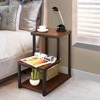 Tangkula 3-Tier End Table Side Table NightStand W/ Storage Shelf - 2 of 4