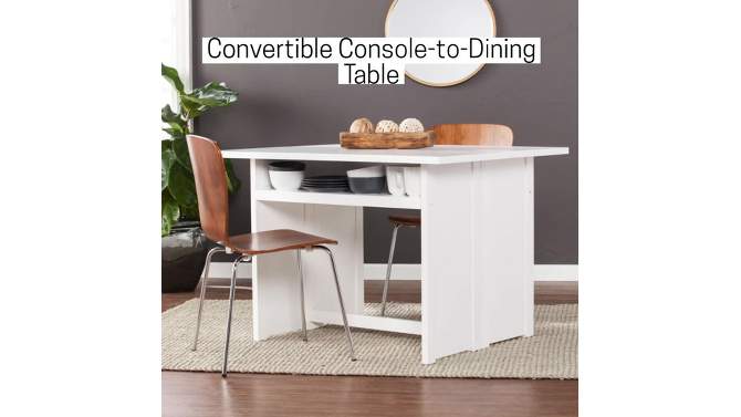 Klint Convertible Console To Extendable Dining Table White - Aiden Lane, 2 of 12, play video