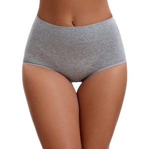 INSPIRE CHIC Leak Proof Briefs for Women's Cotton High Waist Elastic Waistband Full Coverage Tummy Control Period Underwear - 1 of 4