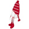 Northlight Plush Striped Sitting Christmas Gnome Figure - 18" - Red and White - 3 of 4