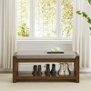 40"/47"W Upholstered Accent Bench with Removable Cushion and Lower Shoe Rack, Modern Bed End Storage Bench for Living Room - ModernLuxe - 2 of 4