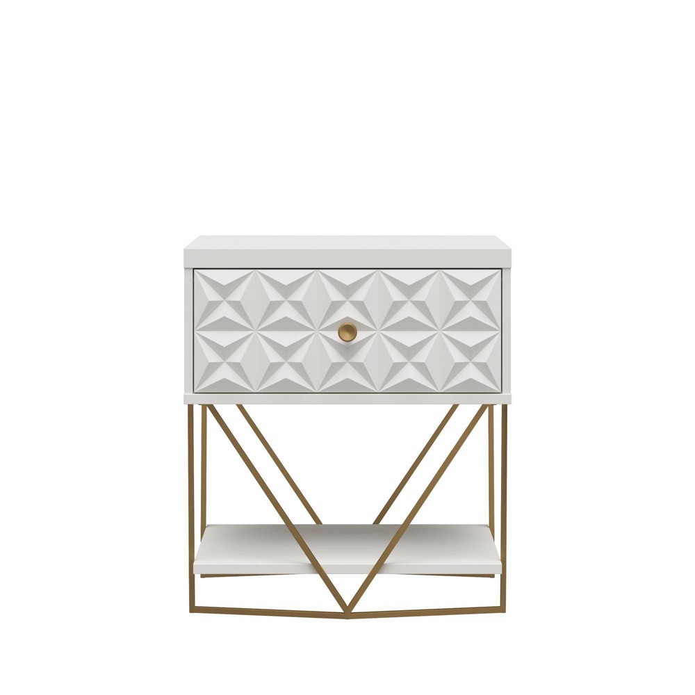 Photos - Coffee Table Blair Accent Table White - CosmoLiving by Cosmopolitan