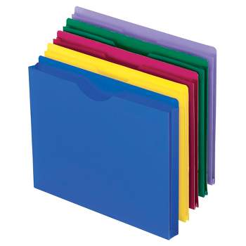 Pendaflex Poly Expanding File Jacket, Letter Size, 1 Inch Expansion, Assorted Colors, Pack of 10