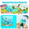 4 in 1 Dinosaur Wooden Puzzles for Toddlers Glow in The Dark Jigsaw Puzzles Educational Preschool Toys Christmas Birthday Gifts for Boys Girls Age 3-5 - 2 of 4