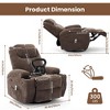 Recliner Chair with Massage & Heat, 360° Swivel Manual Recliner with Cup Holders, Side Pocket - 3 of 4