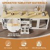 90" Extra Large Wooden Dog Crate Furniture for 2 Dogs - Heavy Duty Double Kennel w/ Feeding Drawer & Storage Shelves - 3 of 4