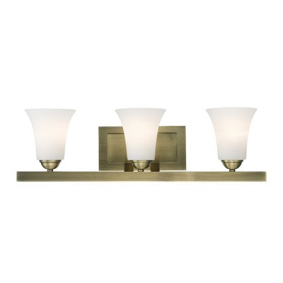 Livex Lighting Ridgedale 3 - Light Vanity in  Antique Brass