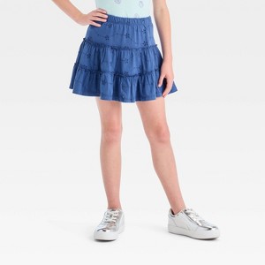 Girls' Tiered Eyelet Skort - Cat & Jack™ - 1 of 3