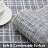 2x6 Super Soft Rug for Bedroom, Soft Shaggy Plush for Bedroom Dining Room, Classic Checkered Shaggy Non-Slip Stain Resistant Under Table Rug - 3 of 4