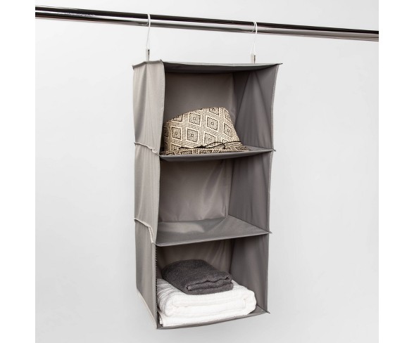 3-Shelf Hanging Closet Organizer Gray - Room Essentials&#153;