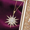 Ross-Simons 1.20 ct. t.w. Diamond Starburst Pendant Necklace in 18kt Gold Over Sterling - 2 of 4