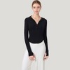 Anna-Kaci Active Women's Long Sleeve Henley Hoodie Activewear Top with Streamlined Fit and Lightweight Stretch Fabric - 2 of 4