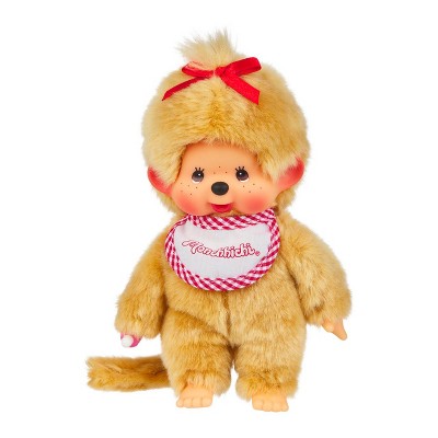 Sekiguchi Monchhichi Beige Girl With Bib - Red/White