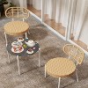 GustoWave 3-Piece Rattan Bistro Set, All-Weather Patio Furniture For Porch/Lawn/Garden - 4 of 4
