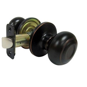 Faultless Fancy Mushroom Polished Brass Passage Door Knob Right Handed - 1 of 1