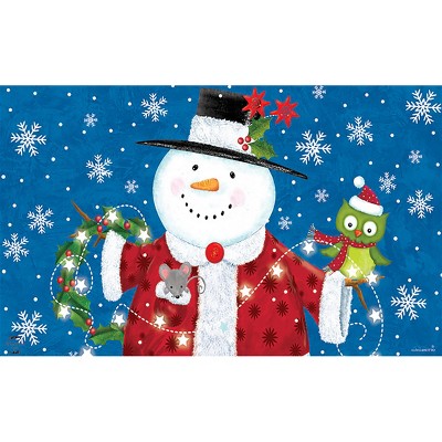 Briarwood Lane Winter Doormat 30x18 Indoor Outdoor Snow Day Cheer Christmas For Christmas Doormat