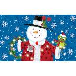 Snow Day Cheer Christmas Doormat Snowman Indoor Outdoor 30" x 18" Briarwood Lane
