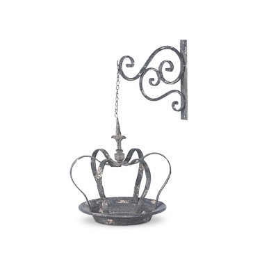 Park Hill Collection Hanging Crown Bird Feeder with Metal Wall Bracket