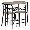 Monarch Specialties Dining Table Set 3Pcs Set Small 32Inch L Kitchen Metal Laminate Brown Black Contemporary Modern - 2 of 4