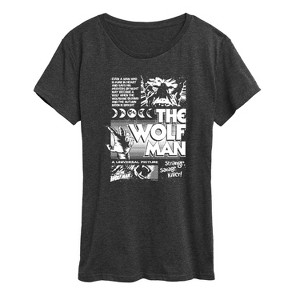 Women's - Classic Monsters - The Wolf Man Short Sleeve Graphic T-Shirt - 1 of 4