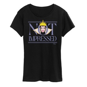 Women's - Disney - Villains Evil Queen Not Impressed Short Sleeve Graphic T-Shirt - 1 of 4