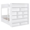 NicBex Full over Full Bunk Bed Wooden Bed Frame with 2 Drawers, Multi-level Storage, Ladder, Headboard and Guardrail, No Box Spring Required - 3 of 4