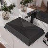 CASAINC 27'' Rectangular Concrete Bathroom Vessel Sink with Drainer, Black Earth - 3 of 4