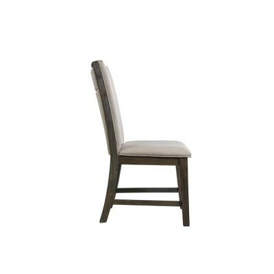 Jasper High Back Gray Upholstered Side Chair Set