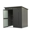Outdoor Storage Shed with 16 Air Vents, 2 Lockable Door, Slope Roof Garden Storage Cabinet, Anticorrosive, Rust-proof Metal Tool Shed for Backyard - 3 of 4