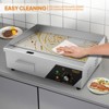 ROVSUN Electric Countertop Flat Top Griddle, Electric Griddle, Teppanyaki Grill Stainless Steel with Adjustable Temperature Control 122°F-572°F - 3 of 4