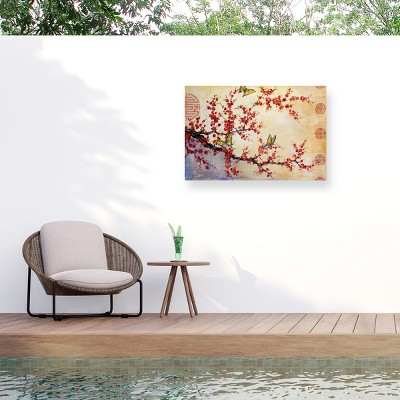 Trademark Fine Art - Jean Plout Butterfly Blossoms Asian Matted Framed Art