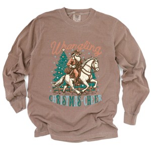 Simply Sage Market Wrangling Christmas Cheer Garment Dyed Long Sleeve - 1 of 4