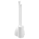 Una Slim Toilet Bowl Brush And Holder Set White - iDESIGN
