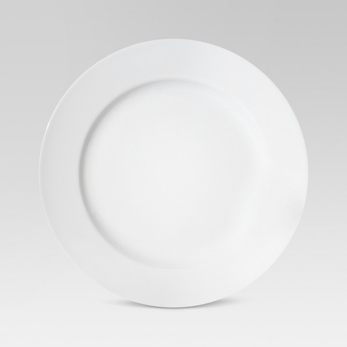 10" Porcelain Dinner Plate White - Threshold™ - image 1 of 3