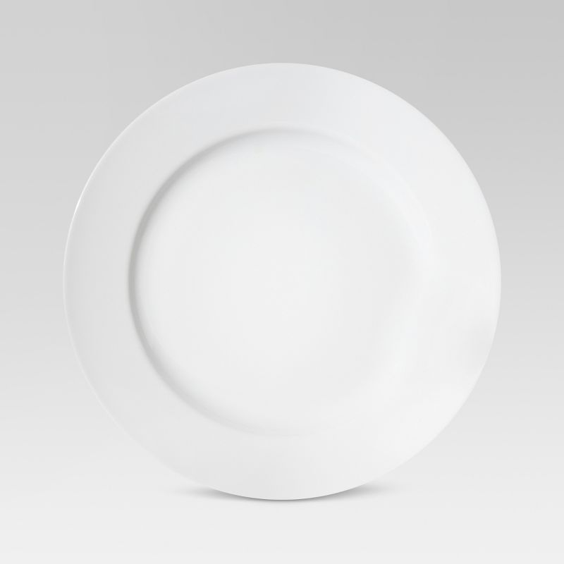 10&#34; Porcelain Dinner Plate White - Threshold&#8482;, 1 of 4