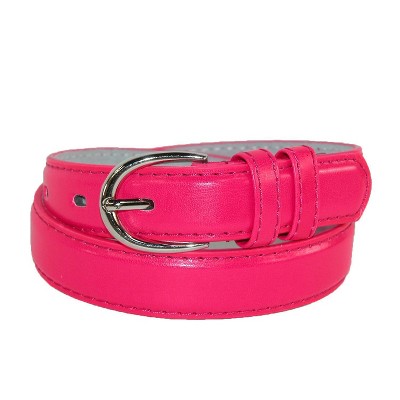 Ctm Kid's Leather 1 Inch Basic Dress Belt, Xlarge, Hot Pink : Target