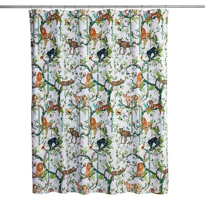 Vern Yip Jungle Shower Curtain - SKL Home: Polyester Microfiber, Machine Washable, Buttonhole Top