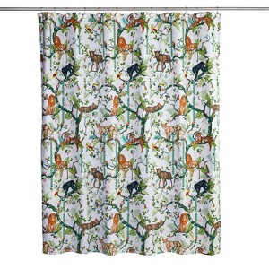 Vern Yip Jungle Shower Curtain - SKL Home: Polyester Microfiber, Machine Washable, Buttonhole Top - 1 of 3