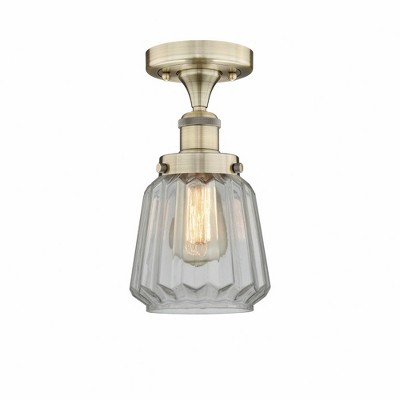 Chatham - 1 Light Semi-Flush Mount In Industrial Style-8.25 Inches Tall and 6.5 Inches Wide