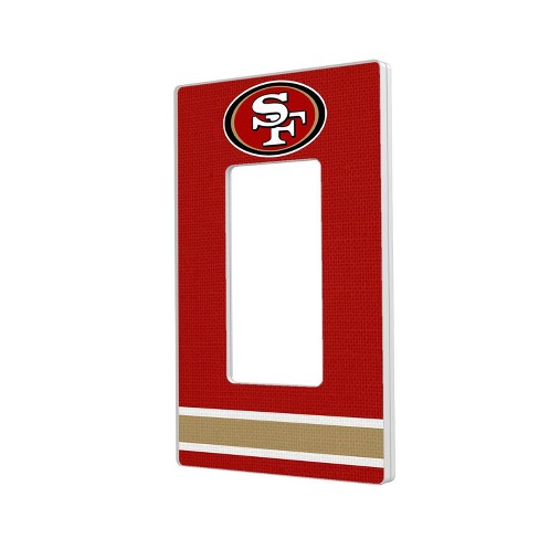 Keyscaper San Francisco 49ers Stripe Hidden-screw Light Switch Plate ...