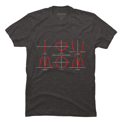 Men's Design By Humans I Love You Mom Math Equations By WatercolorFun T-Shirt