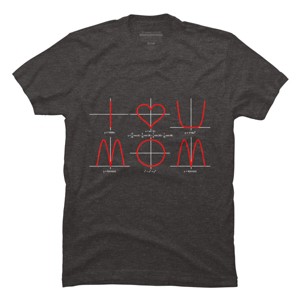 Men's Design By Humans I Love You Mom Math Equations By WatercolorFun T-Shirt - 1 of 2