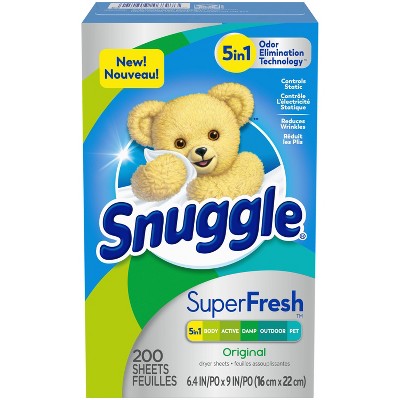 Snuggle Plus Superfresh Original Fabric Softener Dryer Sheets - 200ct ...