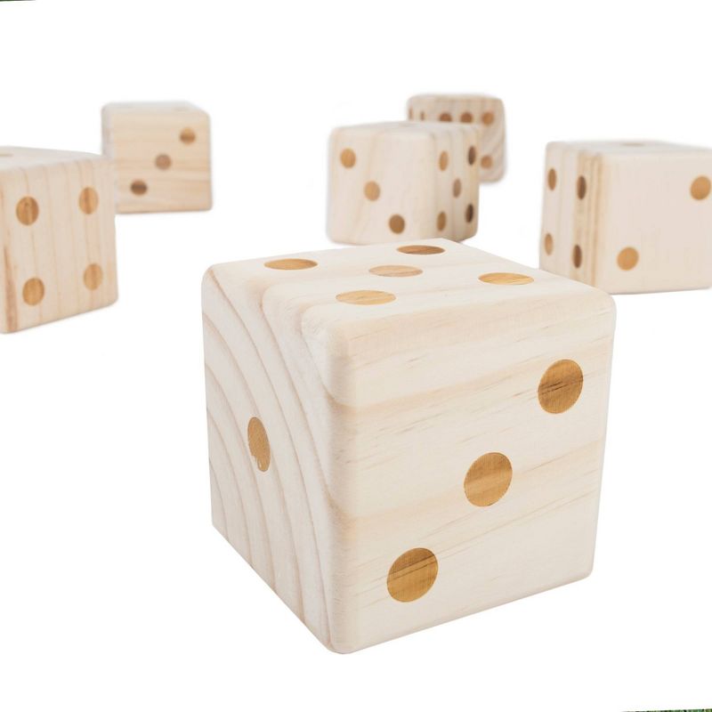 Hey! Play! Giant Wooden Yard Dice Outdoor Lawn Game, 3 of 7