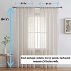HLC.ME Penelope Faux Linen Textured Privacy Sheer Light Filtering Rod Pocket Curtains Panels, Set of 2 - 4 of 4