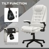 Aghana Digitals White Heated Massage Office Chair with 6 Vibration Points, 120° Recline, Adjustable - 4 of 4